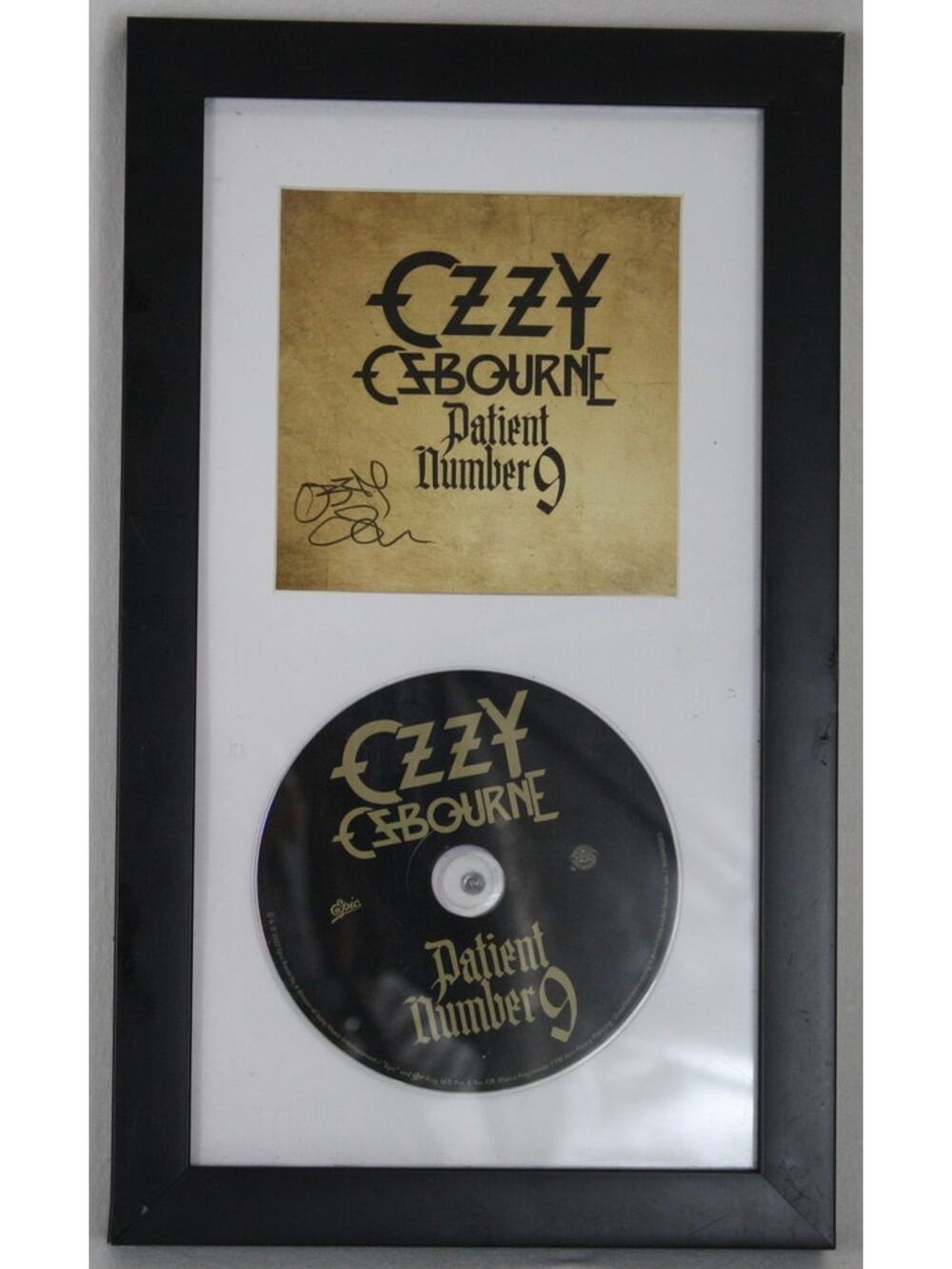 Ozzy Osbourne Autographed CD Patient Number Nine Framed Auto Authentic